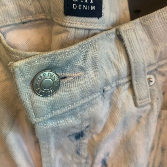 GAP WOMEN'S TIE DYE PINK CHEEKY STRAIGHT HIGH RISE JEAN NWT - Picture 3 of 7